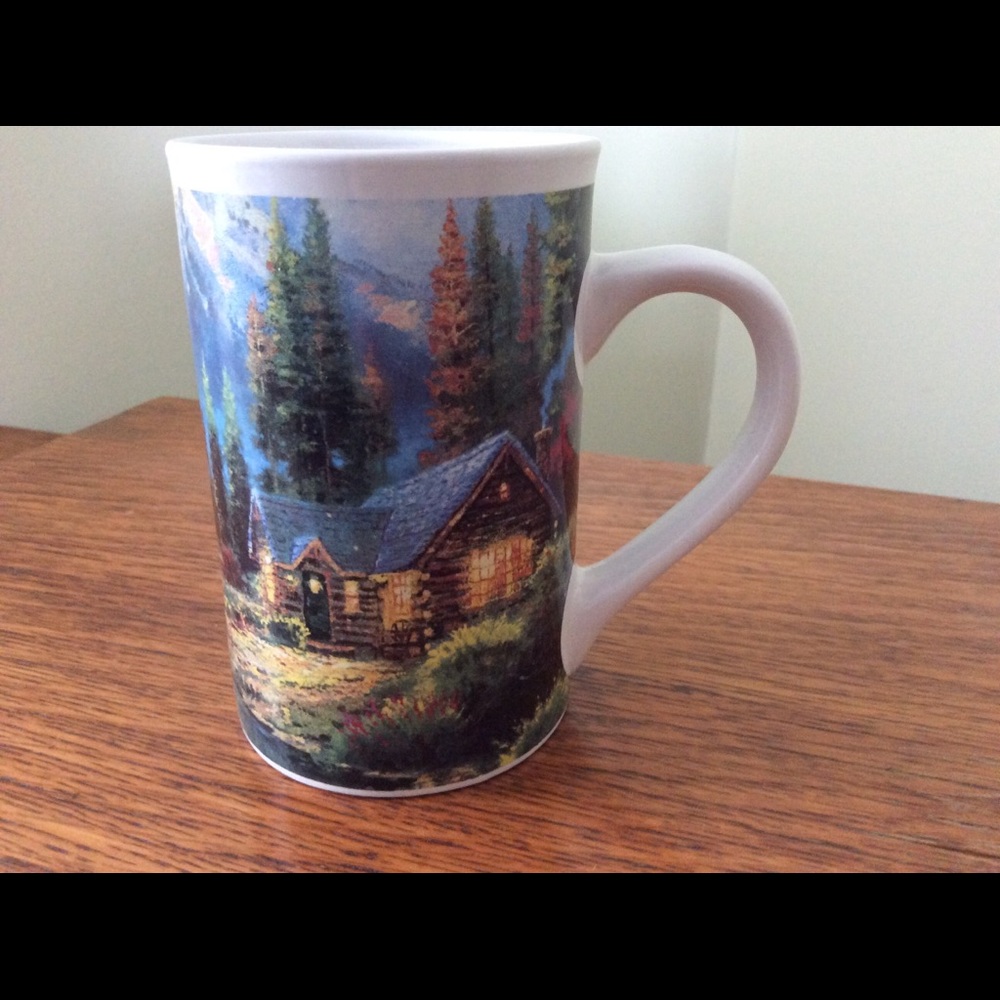 Thomas Kinkade 2005 Mountain Cozy Cabin Mug